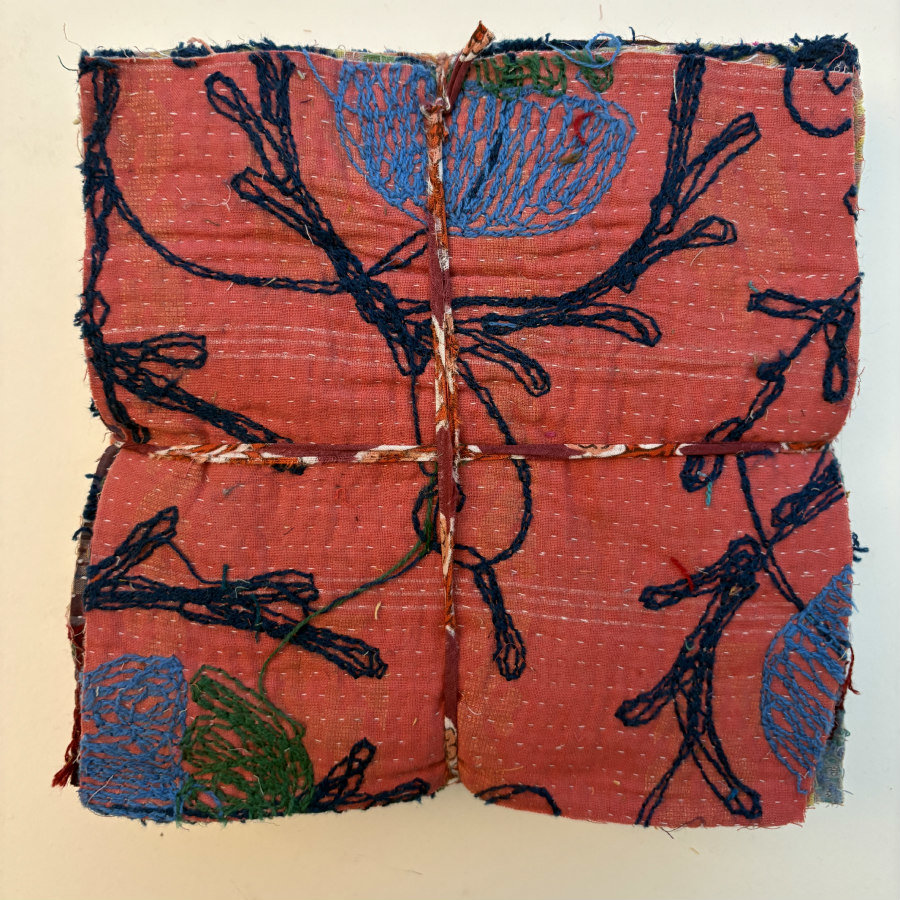 NEW: Hand Stitched & Embroidered Kantha Bundle: Large 6