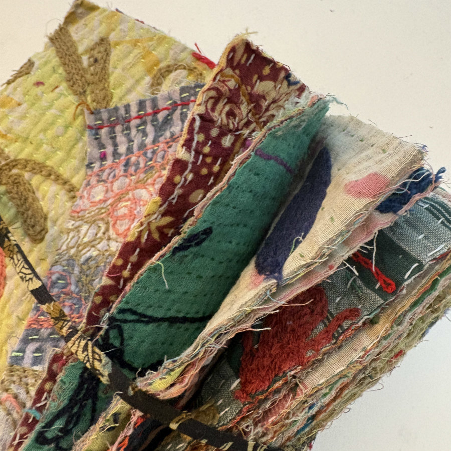 NEW: Hand Stitched & Embroidered Kantha Bundle: Large 9