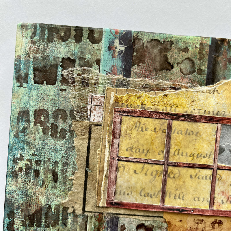 Through the Pane: Original Mixed Media Art