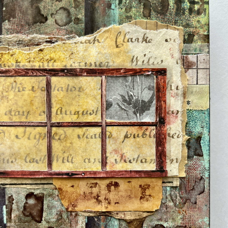 Through the Pane: Original Mixed Media Art