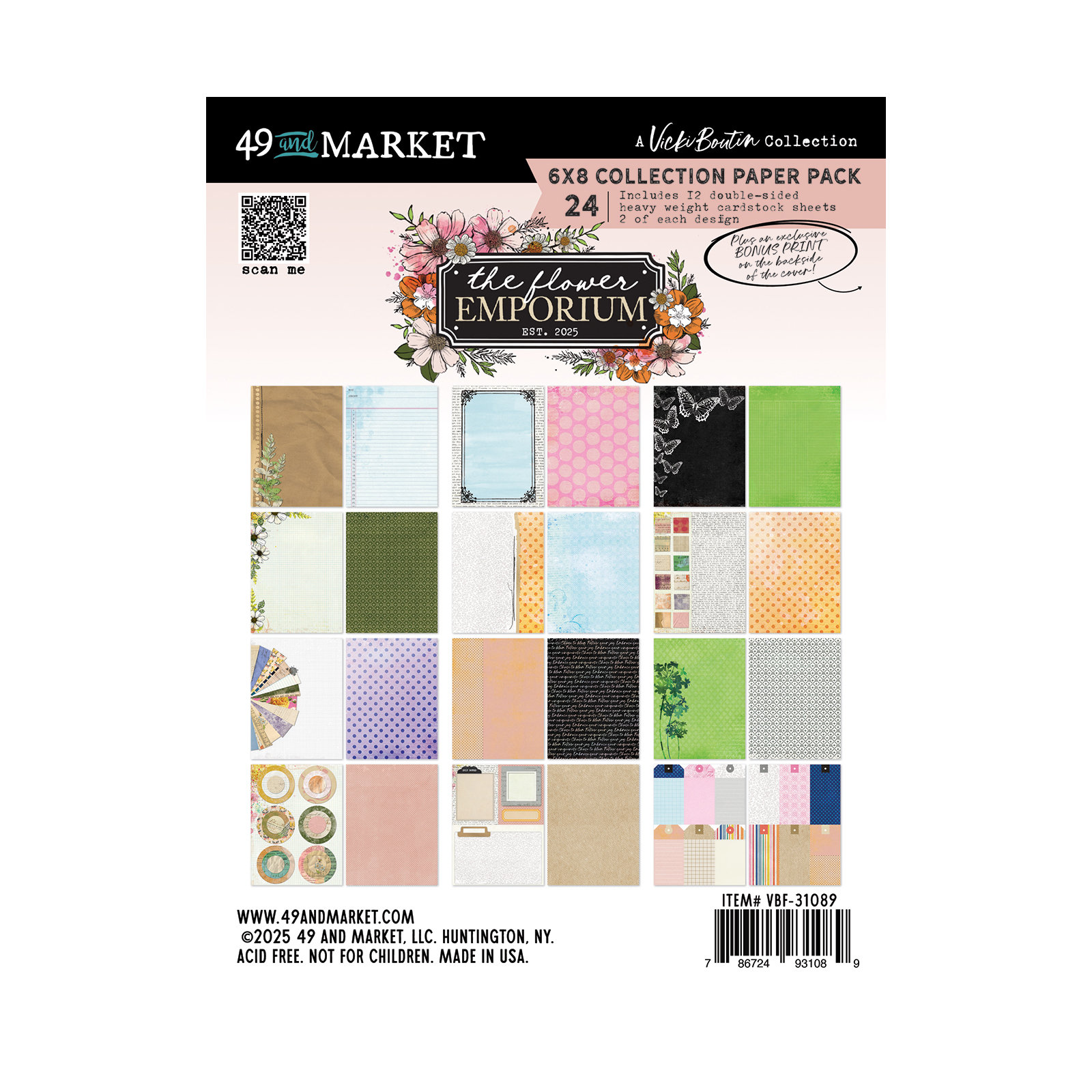 Vicki Boutin Flower Emporium: Paper Pack