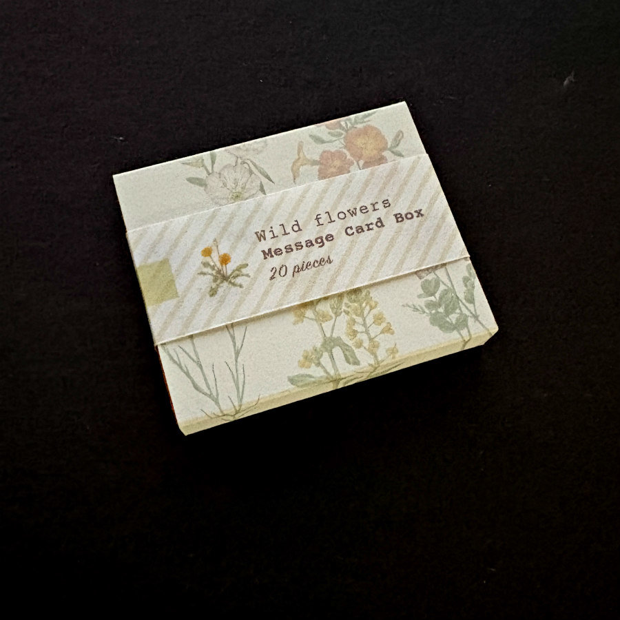 Vintage-Style Cards in Slide Box: Wild Flowers