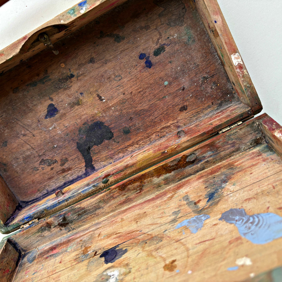 SOLD: Vintage Wooden Artist Paint Box