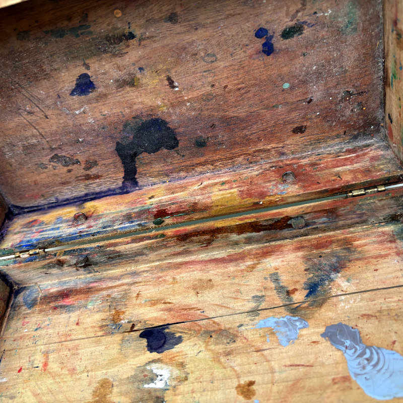 SOLD: Vintage Wooden Artist Paint Box