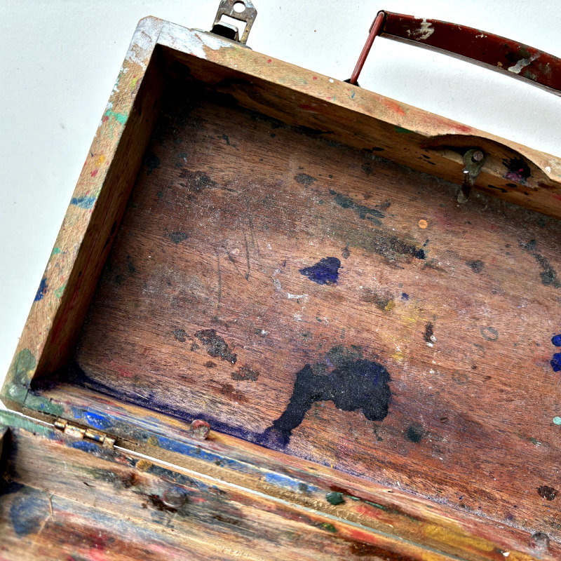 SOLD: Vintage Wooden Artist Paint Box