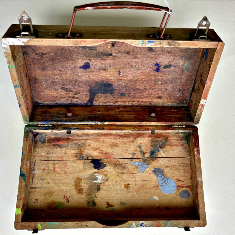 SOLD: Vintage Wooden Artist Paint Box