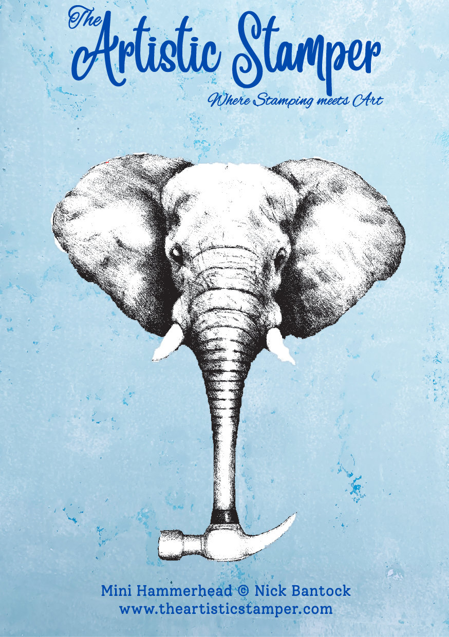 Nick Bantock Cling Rubber Stamp: Hammerhead Mini