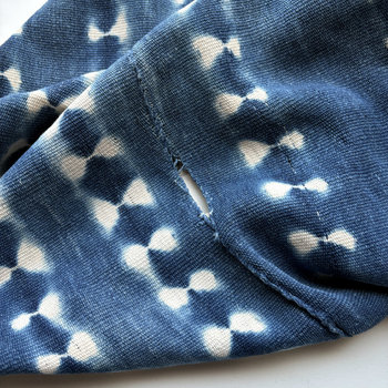 African Indigo Rustic Mudcloth Fabric/Scarf/Runner: Light