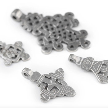 SOLD: Ethiopian Silver Coptic Cross Pendant Set