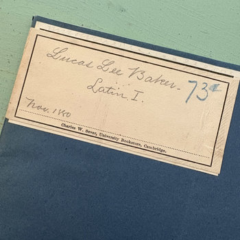SOLD: 1880-1883 Harvard Blue Book: Latin I - 73