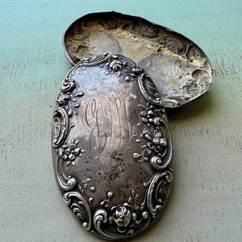 SOLD: Engraved Metal Brush Backs