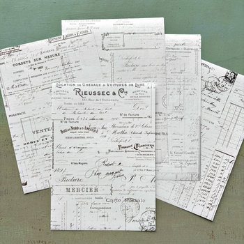 French Ephemera Clear Adhesive Sheets