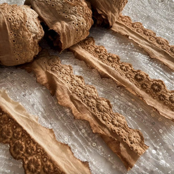 Vintage Coffee Stained Lace