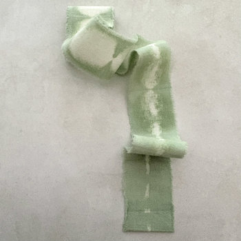 Natural Tie Dyed Cotton Ribbon Set: Mulberry Green
