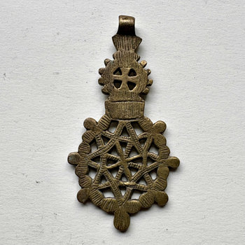 Ethiopian Brass Coptic Cross Pendant