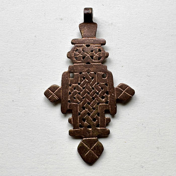Ethiopian Copper Coptic Cross Pendant