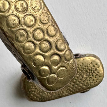 African Debossed-Metal Hollow Pendants: Small Set of 2