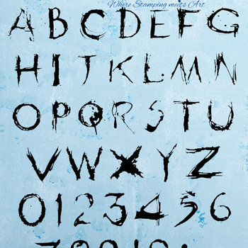 Nick Bantock Cling Rubber Stamp Set: Eccentric Alphabet