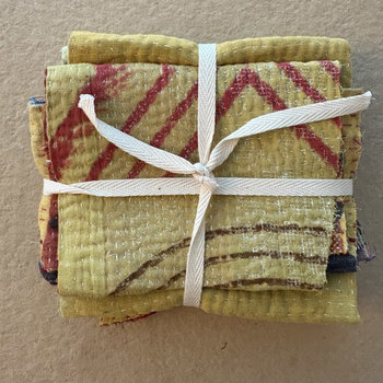 Kantha Stitch Large Scrap Bundle: Harvest 3