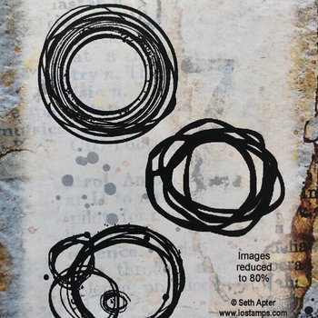 SOLD: Three Circles Cling Rubber Stamp Set