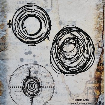 SOLD: Spirals Cling Rubber Stamp Set