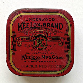 SOLD: Vintage Red Tin: Kee Lox Typewriter Ribbon