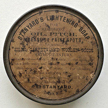 SOLD: Vintage Round Tin: Lightening Soap