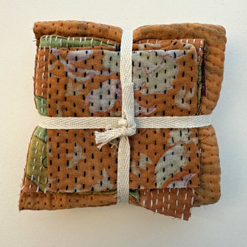 Kantha Stitch Large Scrap Bundle: Mandarin 2
