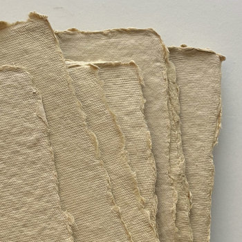 RESTOCKED: Handmade Cotton Paper Set of 10: Soft Ochre