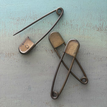 SOLD: Vintage Brass Oversized Safety Pin