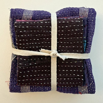 Kantha Stitch Large Scrap Bundle: Purple Haze