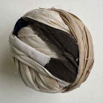 SOLD: Vintage Fabric Rag Ball 2