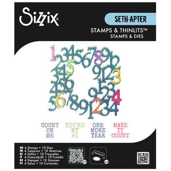 Seth Apter Sizzix Thinlit Die & Stamp Set: Recount