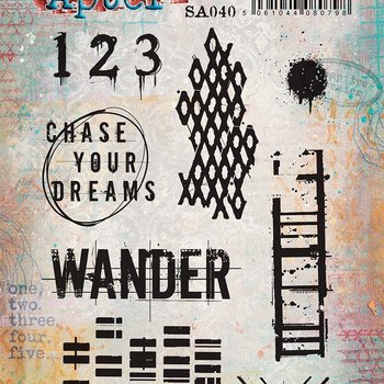 PaperArtsy 40 Cling Rubber Stamp Set