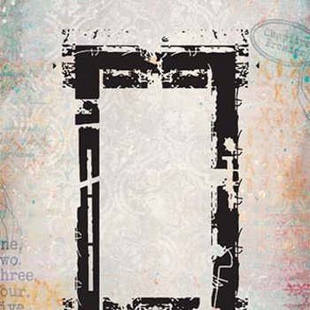 PaperArtsy Mini Cling Rubber Stamp: 021