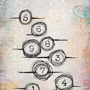 PaperArtsy Mini Cling Rubber Stamp: 033