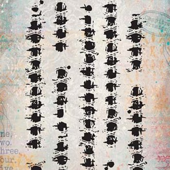 PaperArtsy Mini Cling Rubber Stamp: 055