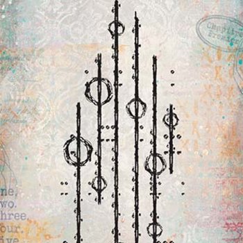 PaperArtsy Mini Cling Rubber Stamp: 073