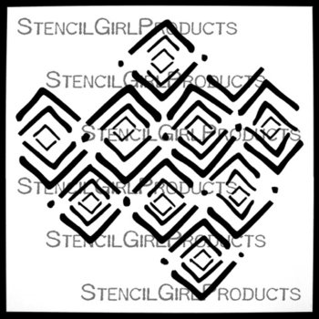 Zig Zag 6" x 6" Stencil