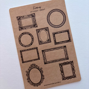 Savannah Scribbles Kraft Stickers: Frames