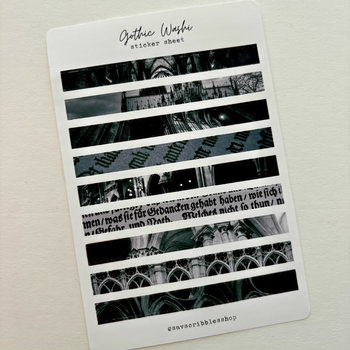 Savannah Scribbles StripStickers: Gothic