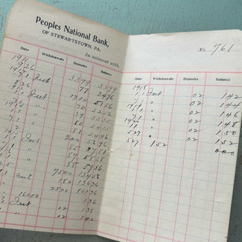 Antique Savings Book & Sleeve: 1911