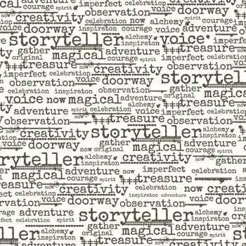 FreeSpirit Stamped Fabric 1/2 Yard Cut: Wordster