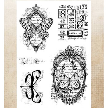 Studio Light Clear Stamp Set: Vintage Butterfly