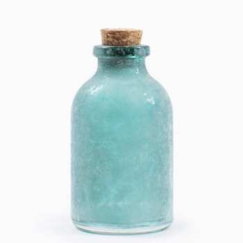 Frosted Green Glass Bottle